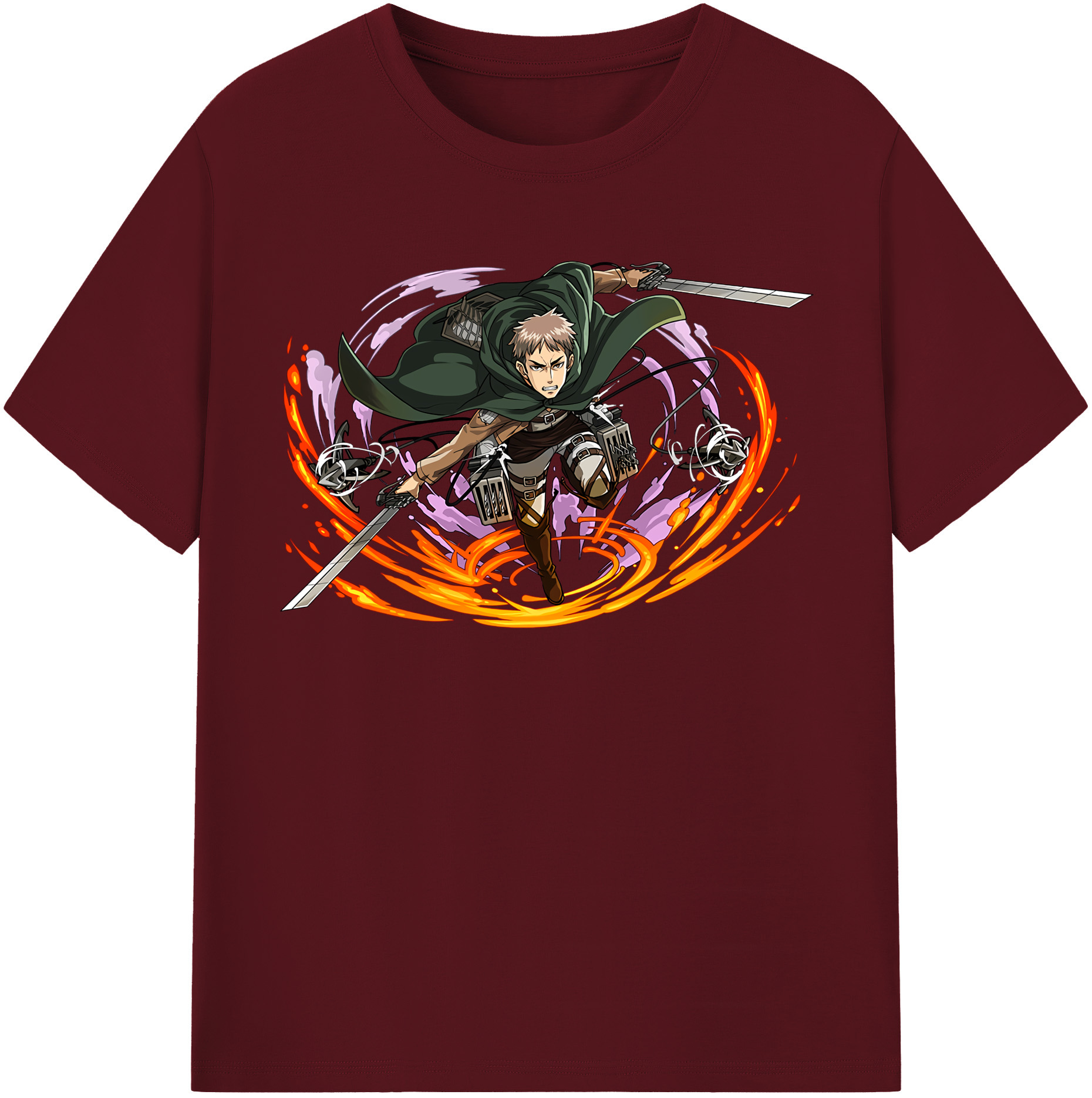 （画像用） 進撃の巨人 ジャン・キルシュタイン Attack on Titan Jean Kirstein 綿100％半袖Tシャツ（フロントプリント）